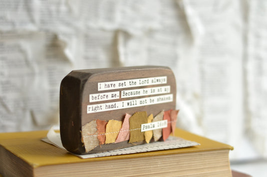 Rustic Fall Wood Block - B13