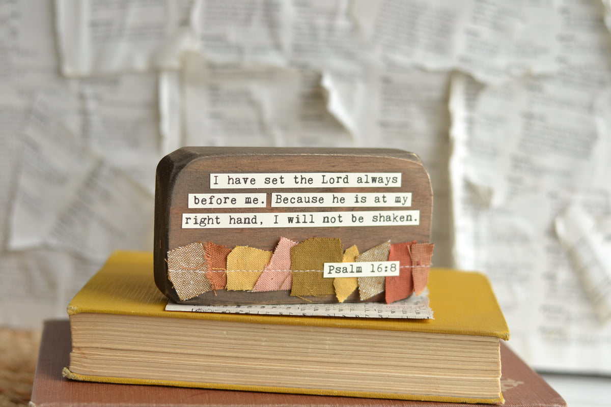 Rustic Fall Wood Block - B13