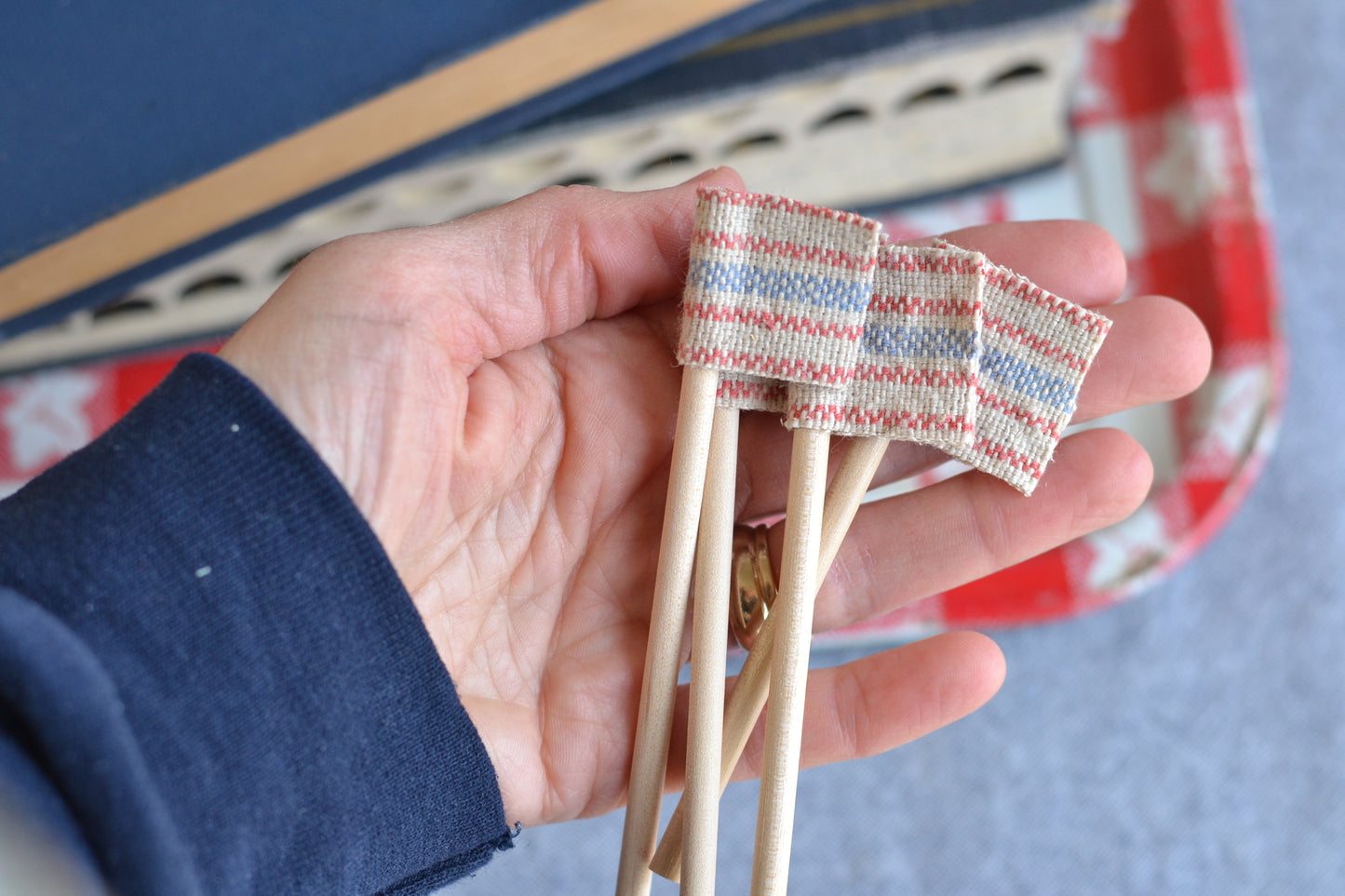 Mini Flags STRIPED - Set of FOUR
