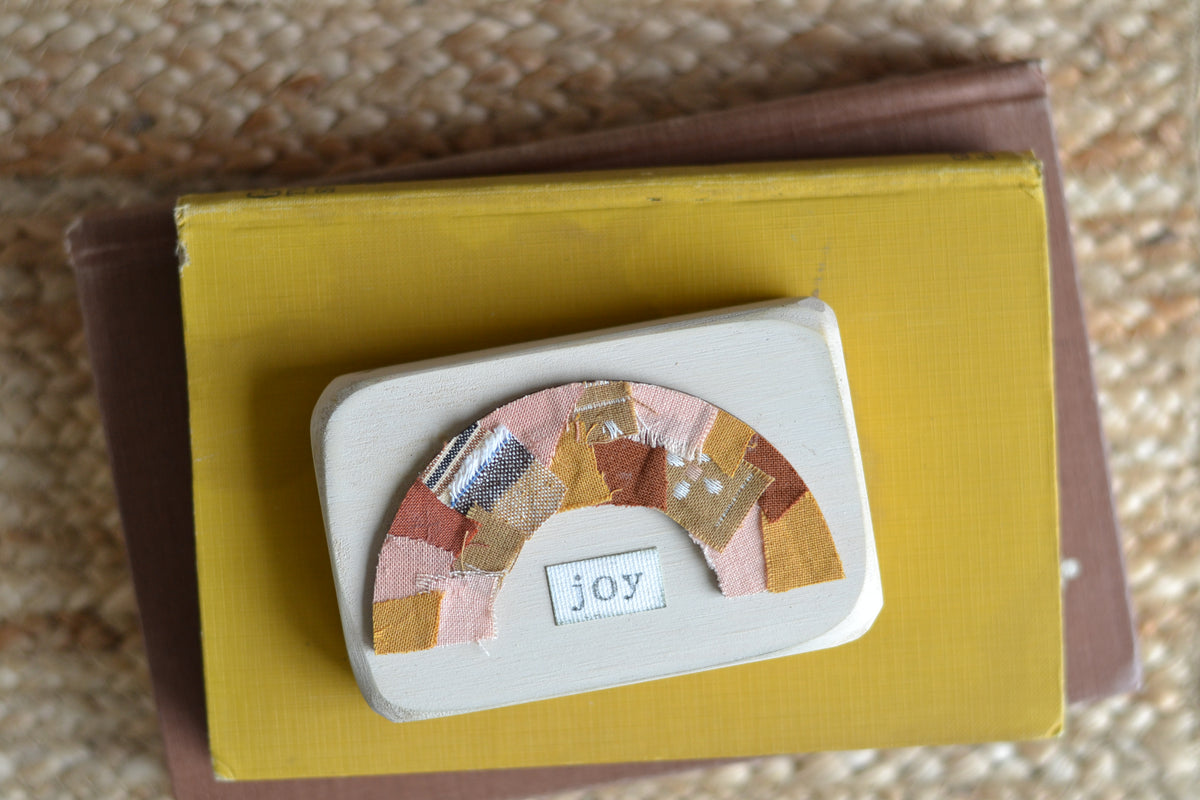 Rustic Fall Rainbow Wood Block - B15