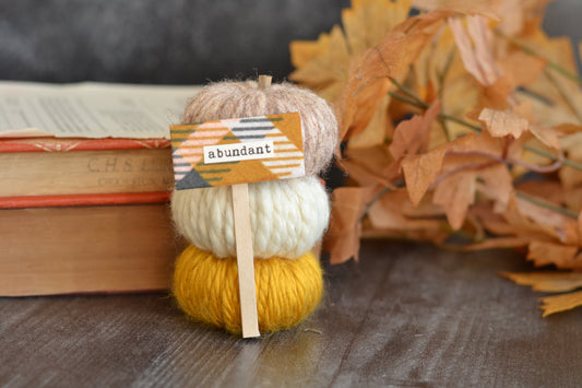Large Yarn Pumpkin Stack - Abundant Y13