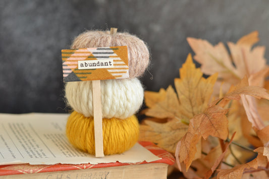 Large Yarn Pumpkin Stack - Abundant Y13