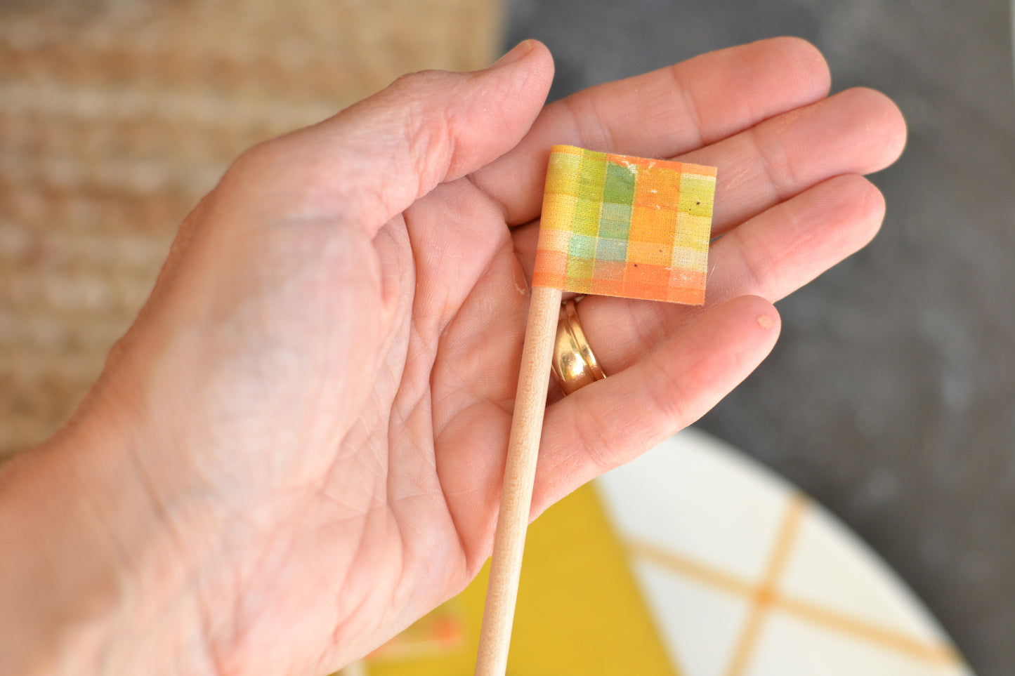 Mini Flag Set of FOUR - Fall Plaid