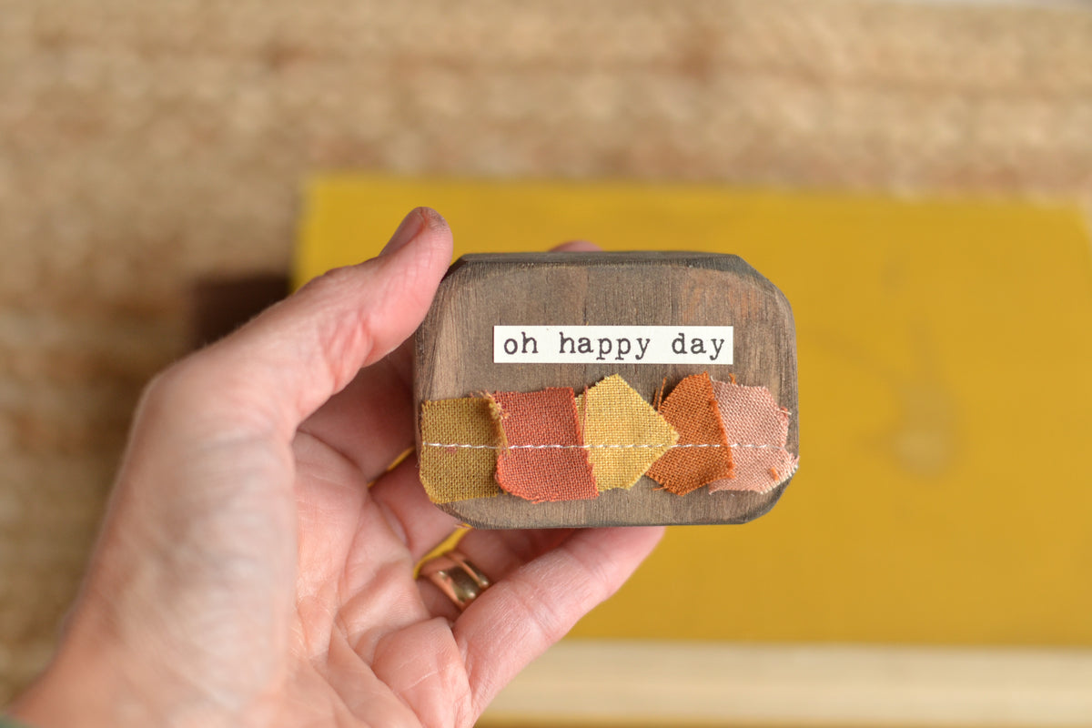 Rustic Fall Wood Block - B23 - Oh Happy Day