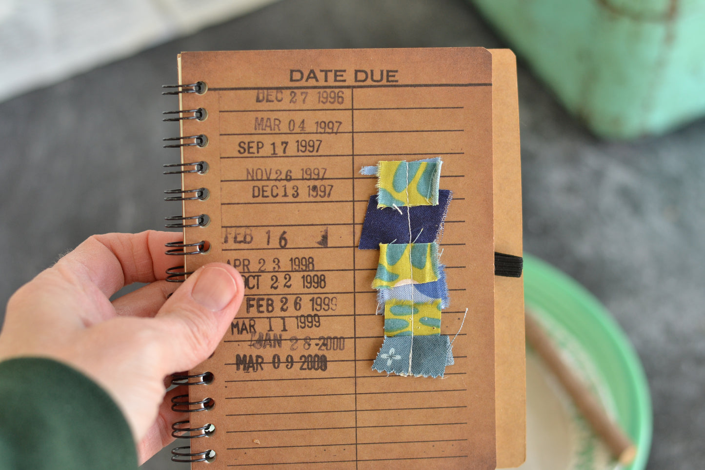 Blues & Greens Lined Library Themed Notebook