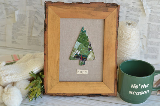 UNFRAMED Quilted Tree - 5"x7" Canvas G47 *frame not included