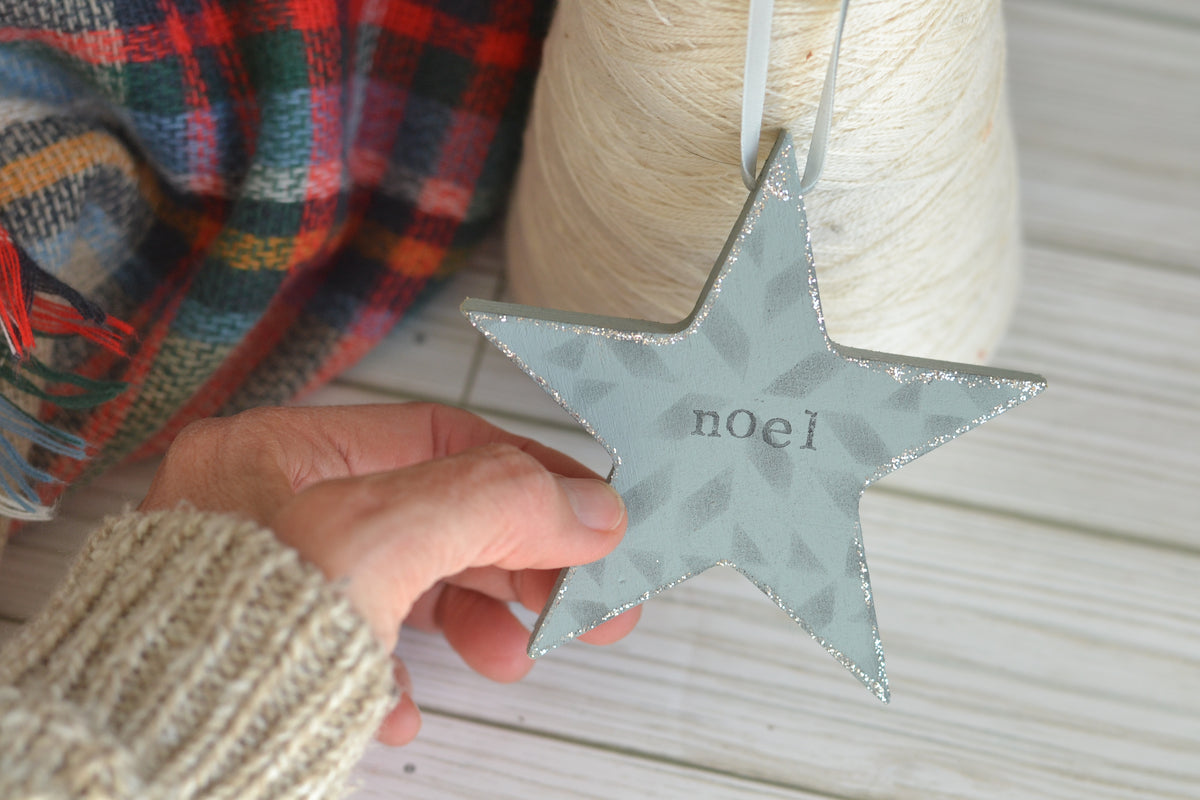 Wood Quilted Star Ornament