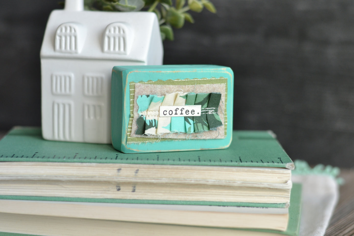 Fabric Scrap Coffee Sign