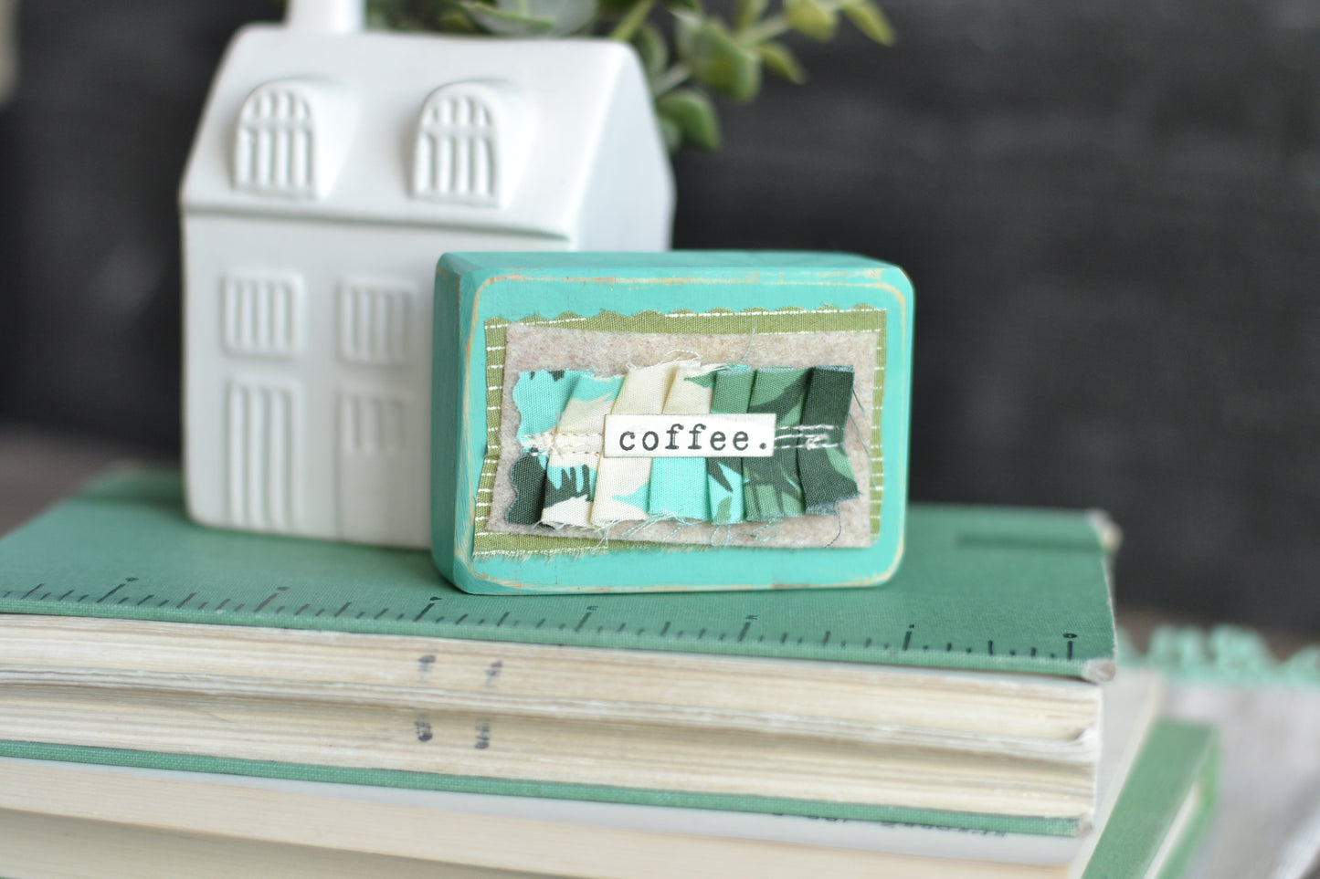 Fabric Scrap Coffee Sign