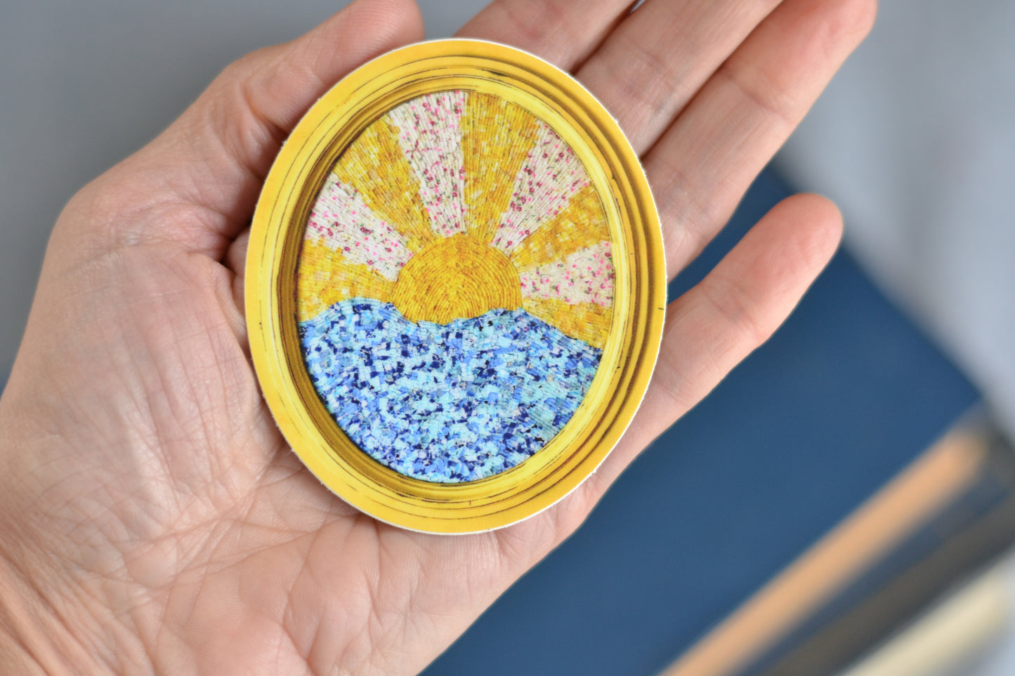 Confetti Quilted Sunrise Sticker - *stickers ship free*