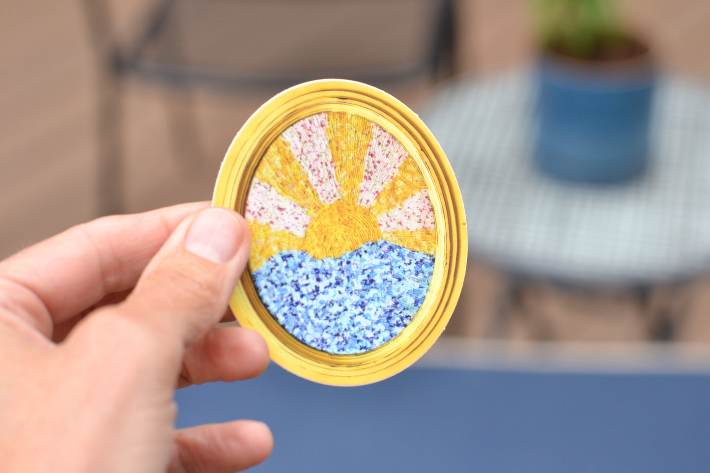 Confetti Quilted Sunrise Sticker - *stickers ship free*