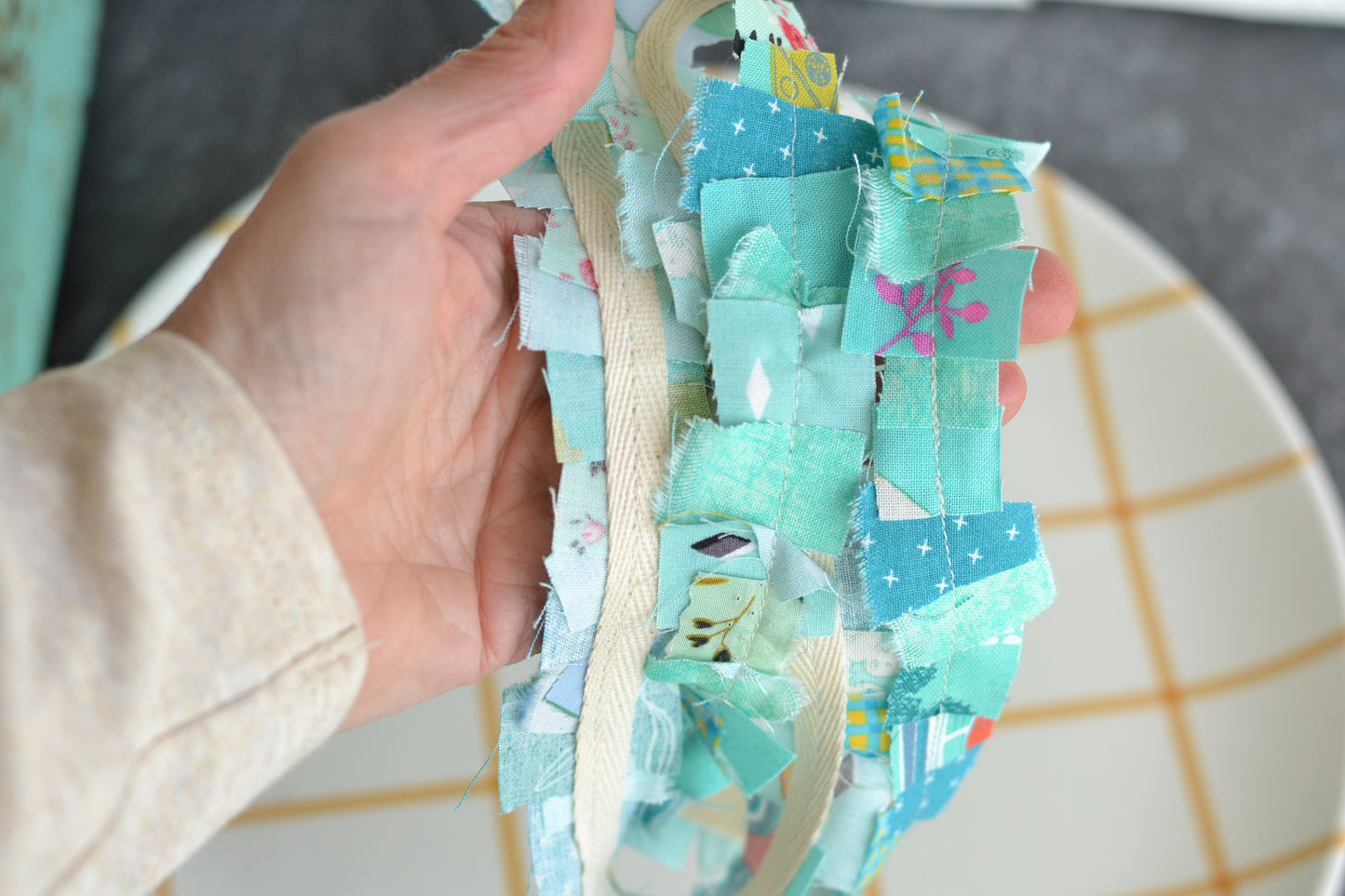 AQUA Fabric Scrap Yarn - 1 Yard